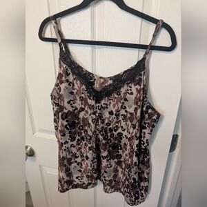 Torrid Animal Print Cami with Black Lace